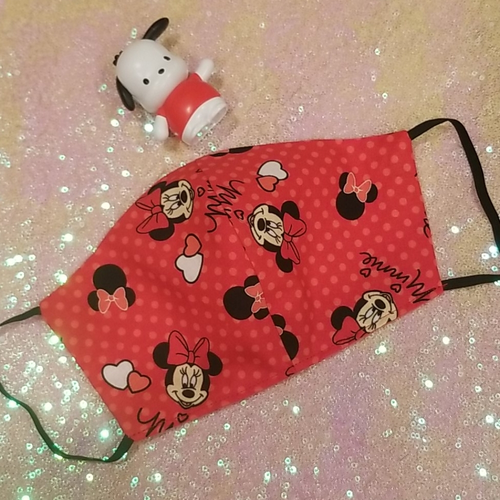 💖SALE💖 Minnie Mouse Reversible Soft Mask - Picture 1 of 7